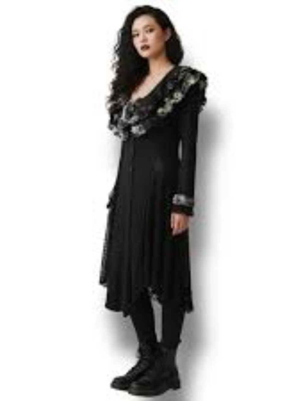 Joseph Ribkoff Mixed Media Faux-Fur Trim Cardigan Duster